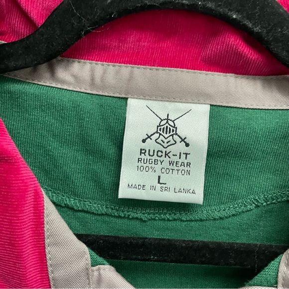 Rock-It rugby polo shirt long sleeve men’s large corduroy collar - Picture 5 of 7